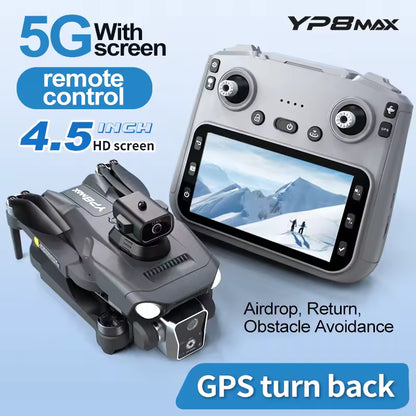 YP8Max Remote Control Drone Laser Obstacle Avoidance 5G GPS Positioning Panoramic Shooting Optical Flow Airdrop Quadcopter